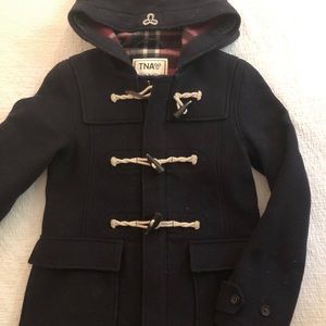 TNA 100% wool duffel toggle coat